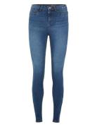 Nmcallie Hw Skinny Blue Jeans Fwd Noos Bottoms Jeans Skinny Blue NOISY MAY