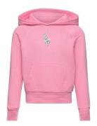 Floral Big Pony Terry Hoodie Tops Sweatshirts & Hoodies Hoodies Pink Ralph Lauren Kids