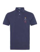 Custom Slim Polo Bear Mesh Polo Shirt Tops Polos Short-sleeved Navy Polo Ralph Lauren