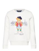 Polo Bear Paris Fleece Sweatshirt Tops Sweatshirts & Hoodies Sweatshirts White Ralph Lauren Kids