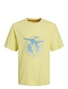 Jocsc Gradient Logo Tee Ss Os Jnr Tops T-Kortærmet Skjorte Yellow Jack & J S