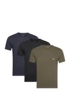 Tshirtrn 3P Classic Tops T-Kortærmet Skjorte Khaki Green BOSS