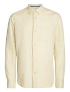 Linen Shirt Tops Shirts Casual Cream Calvin Klein Jeans