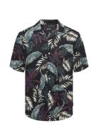 Onswayne Life Aop Ss Viscose Shirt Noos Tops Shirts Short-sleeved Black ONLY & SONS