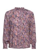 D6Bexley Printed Blouse Tops Blouses Long-sleeved Multi/patterned Dante6