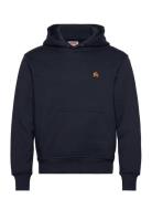 Logo Hoodie Fleece Tops Sweatshirts & Hoodies Hoodies Navy Baracuta