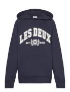 University Hoodie Kids Tops Sweatshirts & Hoodies Hoodies Navy Les Deux