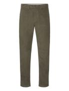 Slh196-Straight Miles Cord Pants W Noos Bottoms Trousers Chinos Khaki Green Selected Homme