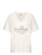 Fqazing-Tee Tops T-shirts & Tops Short-sleeved Cream FREE/QUENT