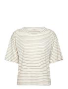 Fqhille-Tee Tops T-shirts & Tops Short-sleeved Cream FREE/QUENT