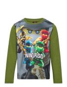 Lwtano 111 - T-Shirt L/S Tops T-shirts Long-sleeved T-Skjorte Green LEGO Kidswear