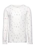 Aura - Nightwear Tops T-shirts Long-sleeved T-Skjorte White Hust & Claire