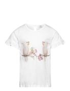 Achena - T-Shirt Tops T-Kortærmet Skjorte White Hust & Claire