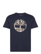 Kennebec River Camo Tree Logo Short Sleeve Tee Dark Sapphire Designers T-Kortærmet Skjorte Blue Timberland