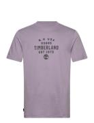 Refibra Front Graphic Short Sleeve Tee Purple Ash Designers T-Kortærmet Skjorte Purple Timberland