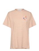 Stripes Over T-Shirt Tops T-shirts & Tops Short-sleeved Orange Bobo Choses