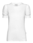 Madeleine Linen Tee Tops T-shirts & Tops Short-sleeved White Ella&il