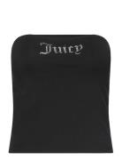 Jersey Babey Bandeau Top Tops T-shirts & Tops Sleeveless Black Juicy Couture