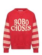 Bobo Choses Stripes Sweatshirt Tops Sweatshirts & Hoodies Sweatshirts Red Bobo Choses