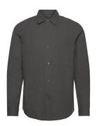 Cotton Flannel Malte Shirt Tops Shirts Casual Grey Mads Nørgaard