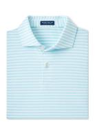 Albatross Cotton Blend Pique Polo - Edwin Spread C Tops Polos Short-sleeved Blue Peter Millar