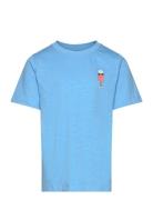 T-Shirt Ss Tops T-Kortærmet Skjorte Blue Minymo