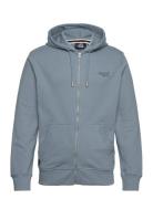 Essential Logo Zip Hoodie Ub Tops Sweatshirts & Hoodies Sweatshirts Blue Superdry