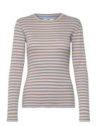 2X2 Cotton Stripe Tuba Tee Ls Tops T-shirts & Tops Long-sleeved Blue Mads Nørgaard