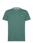 S/S Embroidered Logo Tops T-Kortærmet Skjorte Green Original Penguin