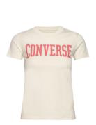 Converse Regular Tee Sport T-shirts & Tops Short-sleeved Cream Converse