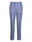 Classic Lady - Linen Stripe Bottoms Trousers Suitpants Blue Day Birger Et Mikkelsen