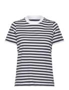 Dabra Stripe T-Shirt Tops T-shirts & Tops Short-sleeved Black Tamaris Apparel