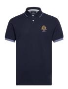 Heritage Logo Polo Tops Polos Short-sleeved Navy Hackett London