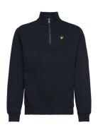 Quarter Zip Pullover Tops Knitwear Pullovers Navy Lyle & Scott