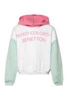 Sweater W/Hood Tops Sweatshirts & Hoodies Hoodies Multi/patterned United Colors Of Benetton