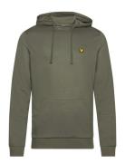 Fly Fleece Hoodie Sport Sweatshirts & Hoodies Hoodies Khaki Green Lyle & Scott Sport