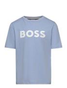 Short Sleeves Tee-Shirt Tops T-Kortærmet Skjorte Blue BOSS