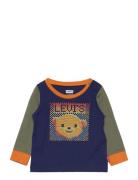 Levi's® Pixel Bear Colorblocked Tee Tops T-shirts Long-sleeved T-Skjorte Multi/patterned Levi's