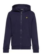 Zip Through Hoodie Tops Sweatshirts & Hoodies Hoodies Navy Lyle & Scott