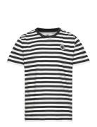 Ola Chrome Badge T-Shirt Gots Tops T-Kortærmet Skjorte Multi/patterned Double A By Wood Wood