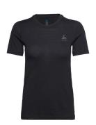 Odlo Bl Top Crew Neck S/S Merino 160 Sport T-shirts & Tops Short-sleeved Black Odlo