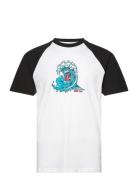 Screaming Wave Front Raglan T-Shirt Tops T-Kortærmet Skjorte White Santa Cruz