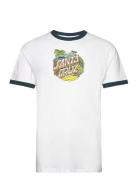 Aloha Dot Front Ringer T-Shirt Tops T-Kortærmet Skjorte White Santa Cruz