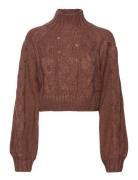 Pullover Tops Knitwear Turtleneck Brown Barbara Kristoffersen By Rosemunde