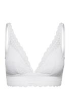 Cherie Cherie - N*8 Triangle Lingerie Bras & Tops Soft Bras Bralette White Etam