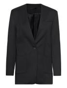 2Nd Mira - Daily Satin Touch Blazers Single Breasted Blazers Black 2NDDAY