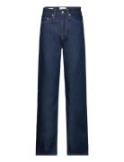 High Rise Straight Bottoms Jeans Straight-regular Blue Calvin Klein Jeans