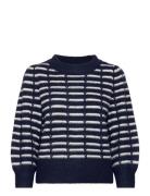 Vmleonor 3/4 O-Neck Pullover Ga Boo Tops Knitwear Jumpers Navy Vero Moda