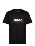 Dulive_U241 Designers T-Kortærmet Skjorte Black HUGO