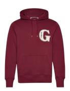 G Graphic Hoodie Tops Sweatshirts & Hoodies Hoodies Burgundy GANT